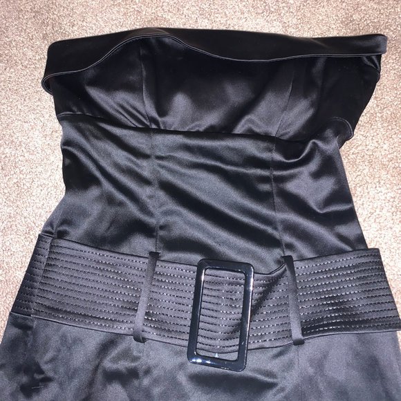 bebe Dresses & Skirts - BEBE Black Satin Dress